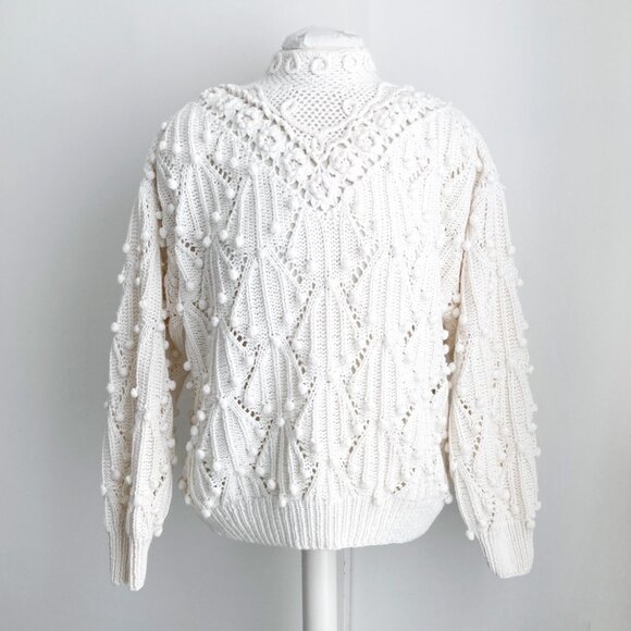 Vintage Sweaters - Vintage Bobbled Cotton Sweater by Design Zone Two 1989